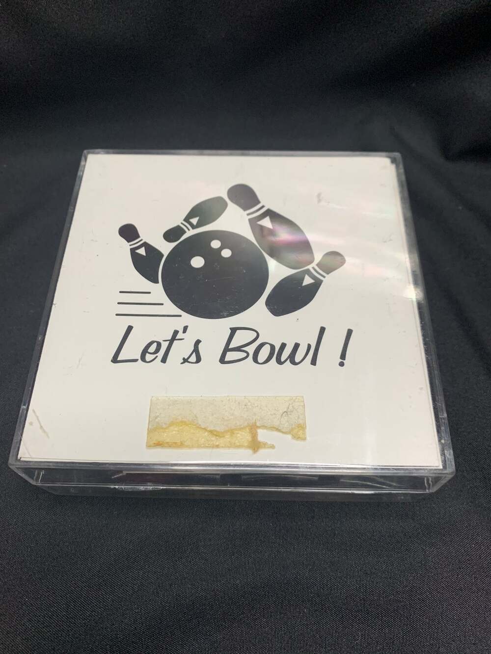 Let's Bowl Miniature Bowling Set Pins Bag Pencil Clear Display Case Novelty